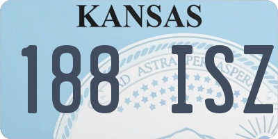 KS license plate 188ISZ