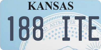KS license plate 188ITE
