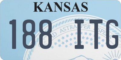 KS license plate 188ITG