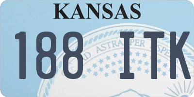 KS license plate 188ITK
