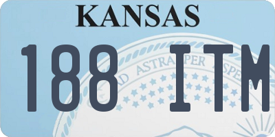 KS license plate 188ITM