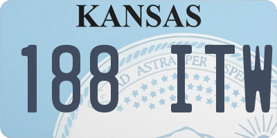 KS license plate 188ITW
