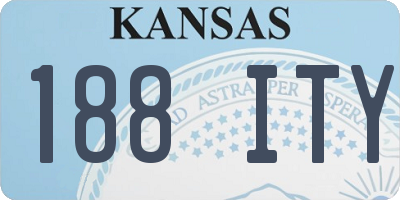 KS license plate 188ITY
