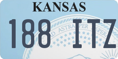 KS license plate 188ITZ