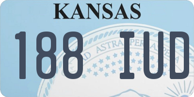 KS license plate 188IUD