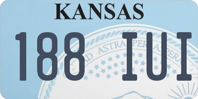 KS license plate 188IUI