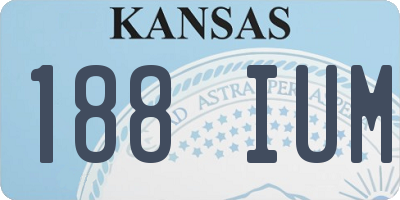 KS license plate 188IUM
