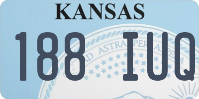 KS license plate 188IUQ