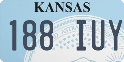 KS license plate 188IUY