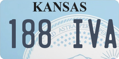 KS license plate 188IVA
