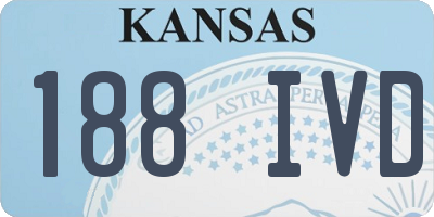 KS license plate 188IVD