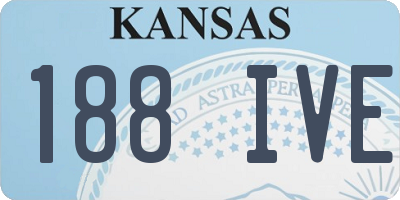 KS license plate 188IVE
