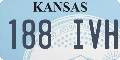 KS license plate 188IVH
