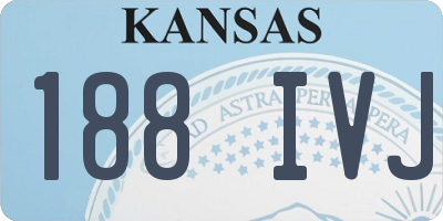KS license plate 188IVJ