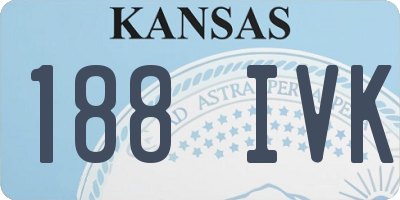 KS license plate 188IVK