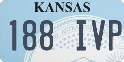 KS license plate 188IVP