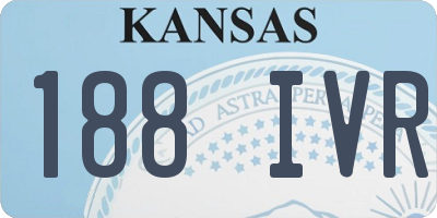 KS license plate 188IVR