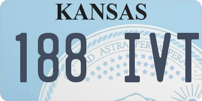 KS license plate 188IVT