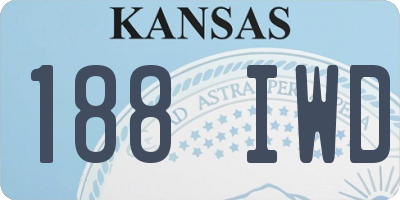 KS license plate 188IWD