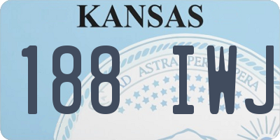 KS license plate 188IWJ
