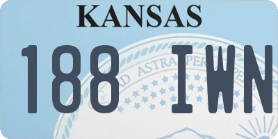 KS license plate 188IWN