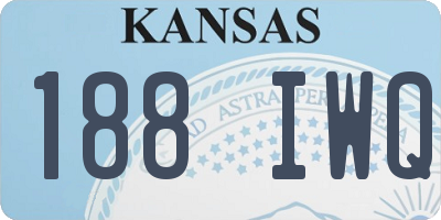 KS license plate 188IWQ