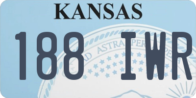 KS license plate 188IWR