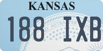 KS license plate 188IXB