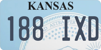 KS license plate 188IXD