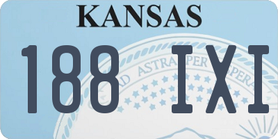 KS license plate 188IXI