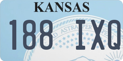KS license plate 188IXQ