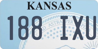 KS license plate 188IXU