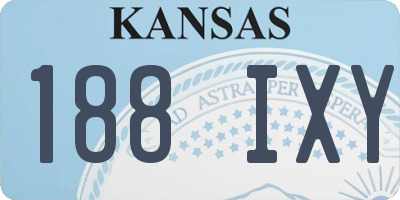 KS license plate 188IXY
