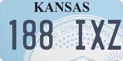 KS license plate 188IXZ
