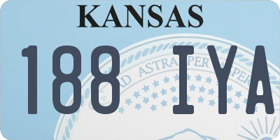 KS license plate 188IYA