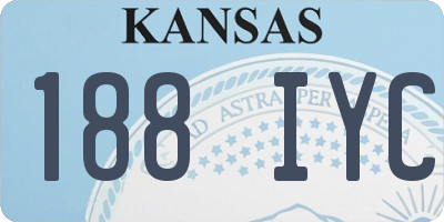 KS license plate 188IYC