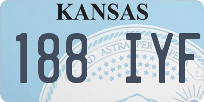 KS license plate 188IYF