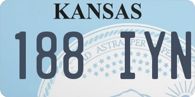 KS license plate 188IYN