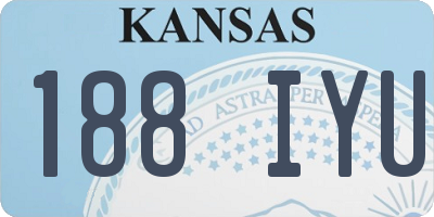 KS license plate 188IYU
