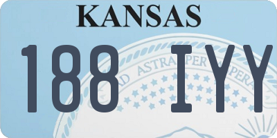 KS license plate 188IYY