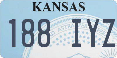 KS license plate 188IYZ