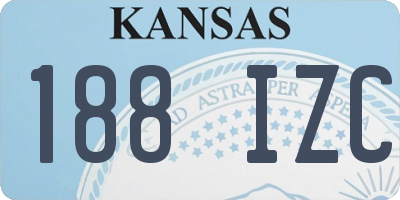 KS license plate 188IZC