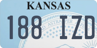 KS license plate 188IZD