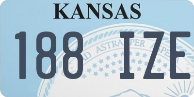KS license plate 188IZE