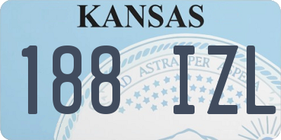 KS license plate 188IZL