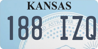 KS license plate 188IZQ