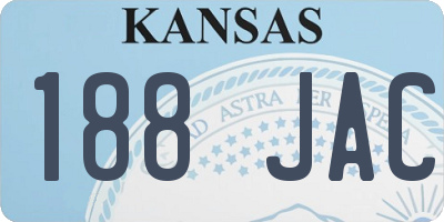 KS license plate 188JAC
