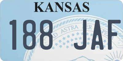 KS license plate 188JAF