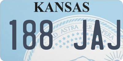 KS license plate 188JAJ