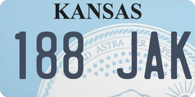 KS license plate 188JAK